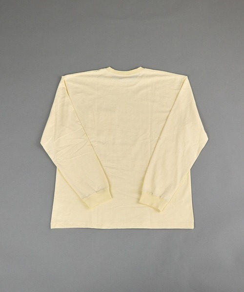 VIBGYOR(ヴィブジョー)の「ヘヴィウェイト天竺 ポケット刺繍 長袖 クルーネック(Tシャツ/カットソー・メンズ・ホワイト/イエロー系その他/ブラック・MEDIUM/LARGE)」の11枚目の写真