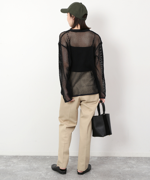 【+81BRANCA/ハチイチブランカ 】 メッシュトップス