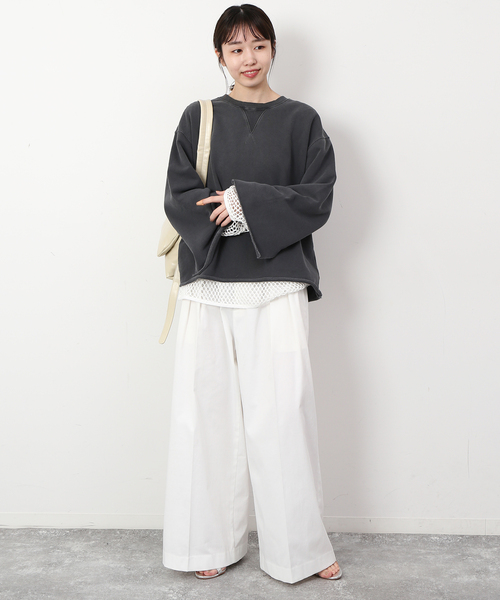 【+81BRANCA/ハチイチブランカ 】 メッシュトップス