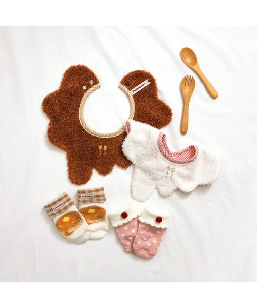 apres les cours(アプレレクール)の「おやつモチーフソックス(ベビーシューズ/ベビーソックス・キッズ・ピンク/アイボリー・12/9)」の3枚目の写真