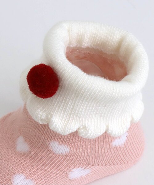 apres les cours(アプレレクール)の「おやつモチーフソックス(ベビーシューズ/ベビーソックス・キッズ・ピンク/アイボリー・12/9)」の10枚目の写真