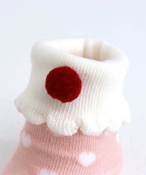 apres les cours(アプレレクール)の「おやつモチーフソックス(ベビーシューズ/ベビーソックス・キッズ・ピンク/アイボリー・12/9)」の11枚目の写真
