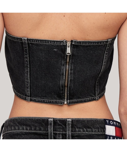 TOMMY HILFIGER（トミーヒルフィガー）の「デニムビスチェトップ（チューブトップ・レディース・ブラック・X-SMALL/SMALL）」の5枚目の写真