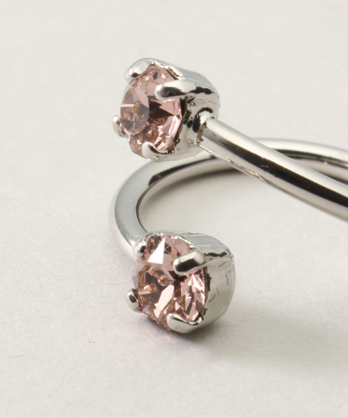 JUSTINE CLENQUET(ジュスティーヌクランケ)の「【JUSTINE CLENQUET/ジャスティーヌ クランケ】JUNO PINK MID-RING:リング(リング・レディース・ピンク・FREE)」の4枚目の写真