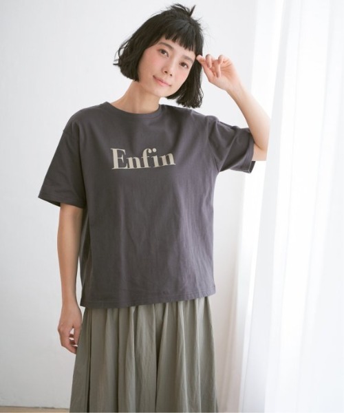 LBC（エルビーシー）の「プリントロゴTシャツ（Tシャツ/カットソー・レディース・ホワイト/チャコールグレー/グリーン/ライトベージュ/グレー/イエロー・M/L）」の22枚目の写真