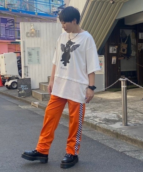 Candy Stripper(キャンディストリッパー)の「KITTEN DEVIL 2WAY Tシャツ(Tシャツ/カットソー・レディース・オフホワイト/ブラック・2)」の16枚目の写真