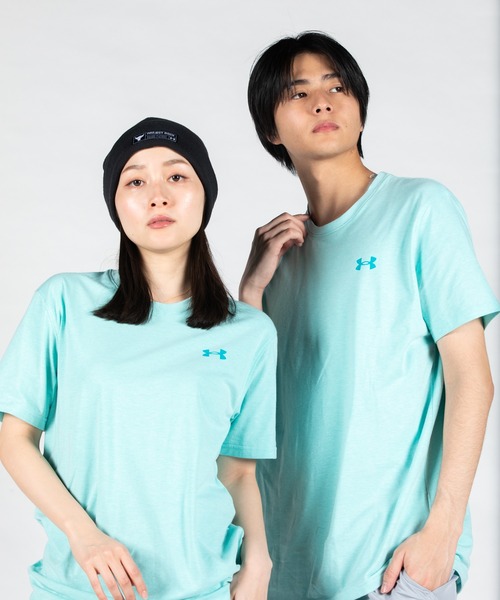 UNDER ARMOUR(アンダーアーマー)の「UAパフォーマンスコットン ショートスリーブTシャツ(トレーニング/メンズ)(Tシャツ/カットソー・メンズ・ブルー系・XL/L/M/S/XXL)」の1枚目の写真