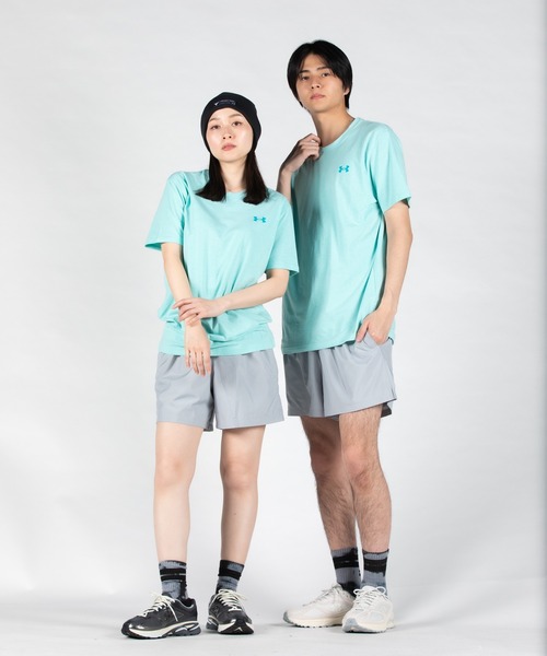 UNDER ARMOUR(アンダーアーマー)の「UAパフォーマンスコットン ショートスリーブTシャツ(トレーニング/メンズ)(Tシャツ/カットソー・メンズ・ブルー系・XL/L/M/S/XXL)」の2枚目の写真