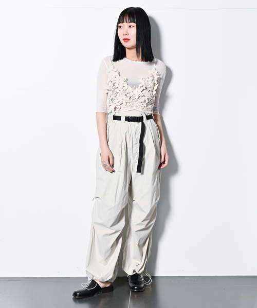 トップス SALE MARGE TOKYO Floral lace cropped セール】【MARGE/マージ】Floral lace cropped ビスチェ（ベスト