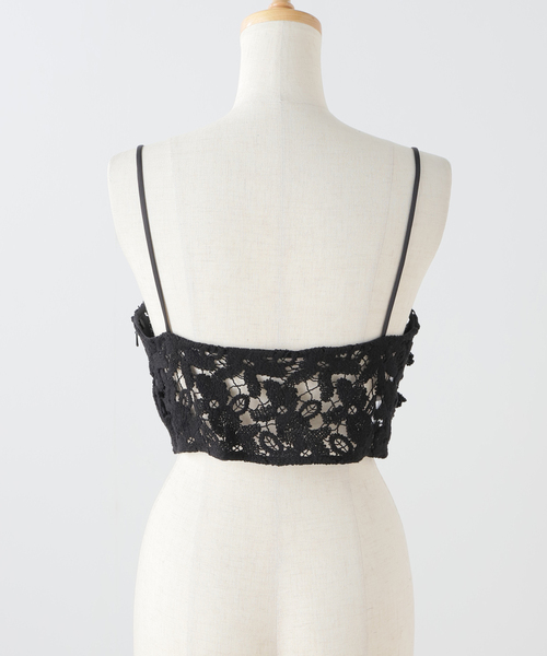 トップス SALE MARGE TOKYO Floral lace cropped セール】【MARGE/マージ】Floral lace cropped ビスチェ（ベスト