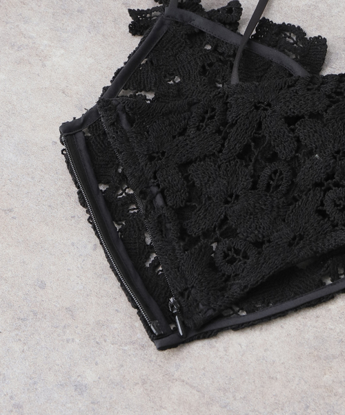 セール】【MARGE/マージ】Floral lace cropped ビスチェ（ベスト