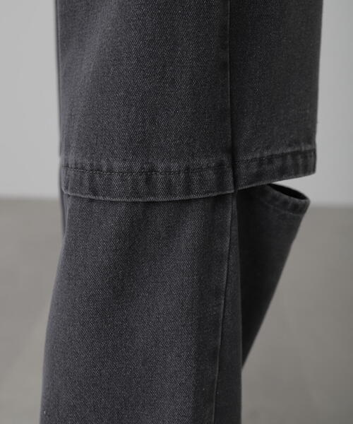 FREE'S MART（フリーズマート）の「◆[低身長サイズ/Sシリーズ]ニーオープンストレートデニム（デニムパンツ・レディース・ブルー系その他3/ブラック系その他・MEDIUM/SMALL/X-SMALL）」の16枚目の写真