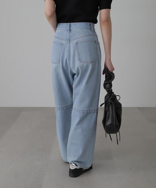 FREE'S MART（フリーズマート）の「◆[低身長サイズ/Sシリーズ]ニーオープンストレートデニム（デニムパンツ・レディース・ブルー系その他3/ブラック系その他・MEDIUM/SMALL/X-SMALL）」の4枚目の写真