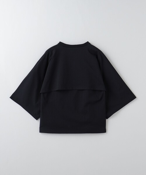 ★新品タグ付き★ 6（ROKU）コットンノースリーブ＆ケープTシャ ツ 6（ロク）の「＜6(ROKU)＞コットン ノースリーブ＆ケープTシャツ
