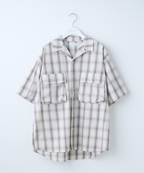 CIAOPANIC TYPY（チャオパニックティピー）の「【UNISEX】チェックアソートダブルポケット半袖シャツ（シャツ/ブラウス・メンズ・グレー/ブルー/グリーン・MEDIUM/LARGE）」の18枚目の写真