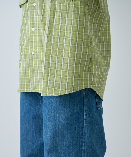 CIAOPANIC TYPY（チャオパニックティピー）の「【UNISEX】チェックアソートダブルポケット半袖シャツ（シャツ/ブラウス・メンズ・グレー/ブルー/グリーン・MEDIUM/LARGE）」の15枚目の写真
