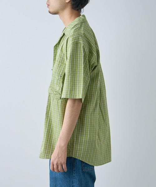 CIAOPANIC TYPY（チャオパニックティピー）の「【UNISEX】チェックアソートダブルポケット半袖シャツ（シャツ/ブラウス・メンズ・グレー/ブルー/グリーン・MEDIUM/LARGE）」の10枚目の写真