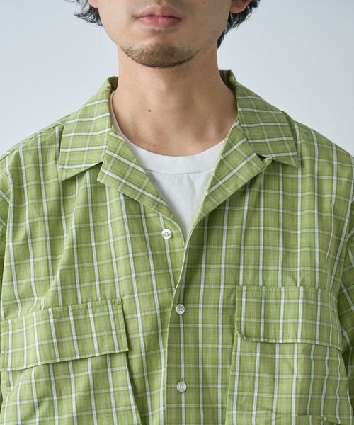 CIAOPANIC TYPY（チャオパニックティピー）の「【UNISEX】チェックアソートダブルポケット半袖シャツ（シャツ/ブラウス・メンズ・グレー/ブルー/グリーン・MEDIUM/LARGE）」の12枚目の写真