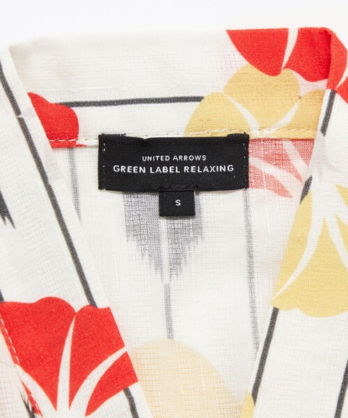 green label relaxing（グリーンレーベルリラクシング）の「GLR 浴衣 ヤバネ×アサガオ（浴衣・キッズ・オフホワイト/ライラック・S/M/L）」の14枚目の写真