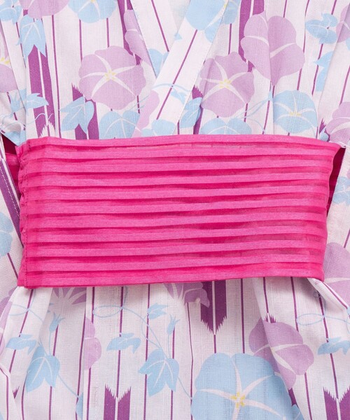 green label relaxing（グリーンレーベルリラクシング）の「GLR 浴衣 ヤバネ×アサガオ（浴衣・キッズ・オフホワイト/ライラック・S/M/L）」の18枚目の写真