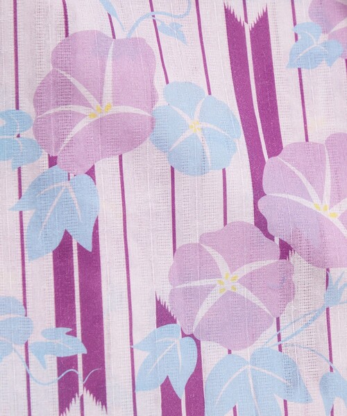 green label relaxing（グリーンレーベルリラクシング）の「GLR 浴衣 ヤバネ×アサガオ（浴衣・キッズ・オフホワイト/ライラック・S/M/L）」の20枚目の写真