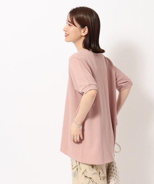 SHOO・LA・RUE（シューラルー）の「◆さらっと心地よいふくれジャカードAライントップス（Tシャツ/カットソー・レディース・グレー/ライトブルー/ベビーピンク/ブラック/ホワイト・04/03/02）」の11枚目の写真