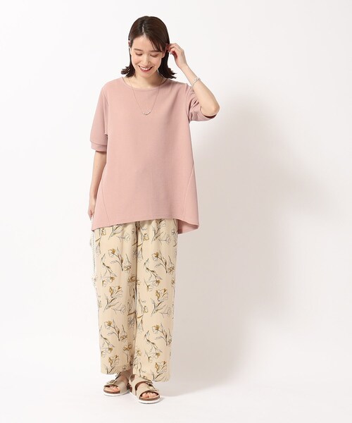SHOO・LA・RUE（シューラルー）の「◆さらっと心地よいふくれジャカードAライントップス（Tシャツ/カットソー・レディース・グレー/ライトブルー/ベビーピンク/ブラック/ホワイト・04/03/02）」の12枚目の写真