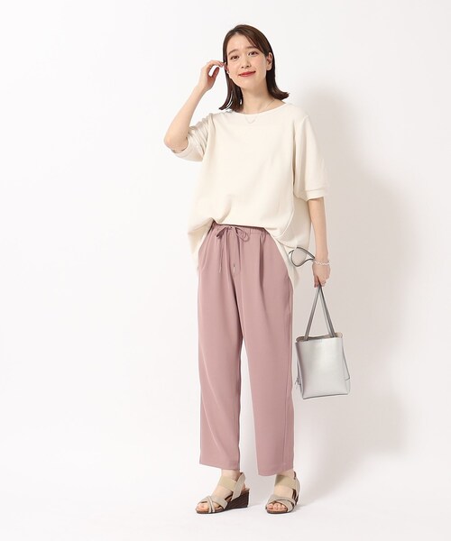SHOO・LA・RUE（シューラルー）の「◆さらっと心地よいふくれジャカードAライントップス（Tシャツ/カットソー・レディース・グレー/ライトブルー/ベビーピンク/ブラック/ホワイト・04/03/02）」の20枚目の写真