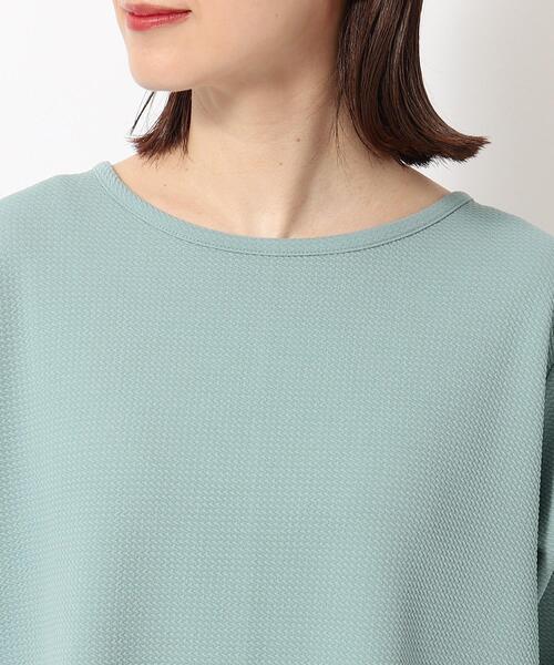 SHOO・LA・RUE（シューラルー）の「◆さらっと心地よいふくれジャカードAライントップス（Tシャツ/カットソー・レディース・グレー/ライトブルー/ベビーピンク/ブラック/ホワイト・04/03/02）」の7枚目の写真