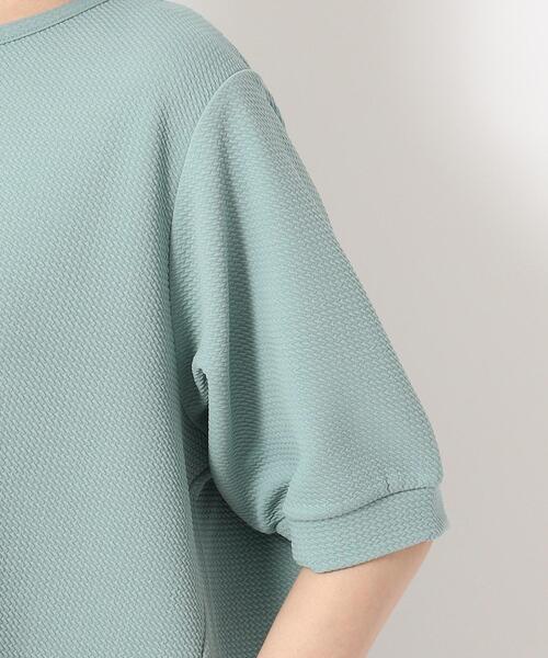 SHOO・LA・RUE（シューラルー）の「◆さらっと心地よいふくれジャカードAライントップス（Tシャツ/カットソー・レディース・グレー/ライトブルー/ベビーピンク/ブラック/ホワイト・04/03/02）」の8枚目の写真
