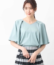 MK MICHEL KLEIN | フレアースリーブ天竺カットソー/接触冷感/洗える(Tシャツ/カットソー)
