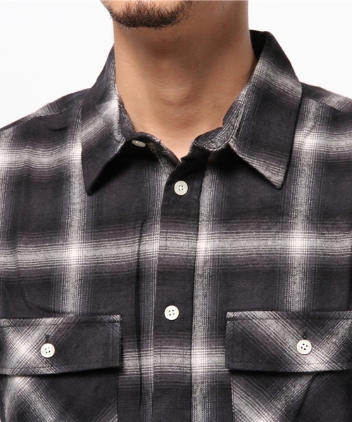 WEGO（ウィゴー）の「WEGO/オンブレチェックレギュラーシャツ（シャツ/ブラウス・メンズ・レッド系その他/ブラック系その他/ブルー系その他・MEDIUM/LARGE）」の12枚目の写真