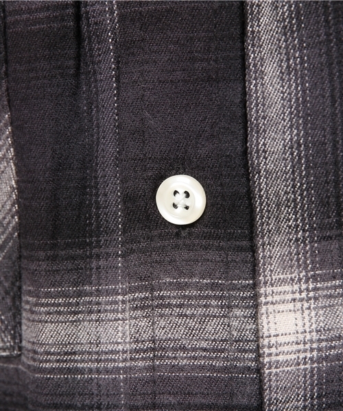 WEGO（ウィゴー）の「WEGO/オンブレチェックレギュラーシャツ（シャツ/ブラウス・メンズ・レッド系その他/ブラック系その他/ブルー系その他・MEDIUM/LARGE）」の5枚目の写真