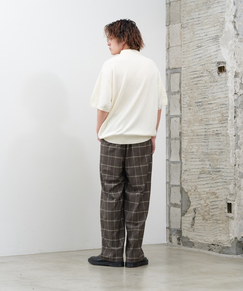 WHIMSIC（ウィムジック）の「【UNISEX】ファインニットショートスリーブポロシャツ（ポロシャツ・メンズ・ホワイト/ブラック/ミント/オレンジ・FREE）」の11枚目の写真