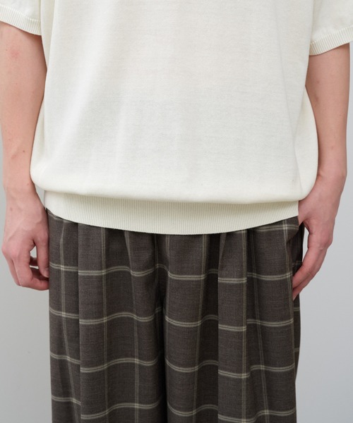 WHIMSIC（ウィムジック）の「【UNISEX】ファインニットショートスリーブポロシャツ（ポロシャツ・メンズ・ホワイト/ブラック/ミント/オレンジ・FREE）」の9枚目の写真