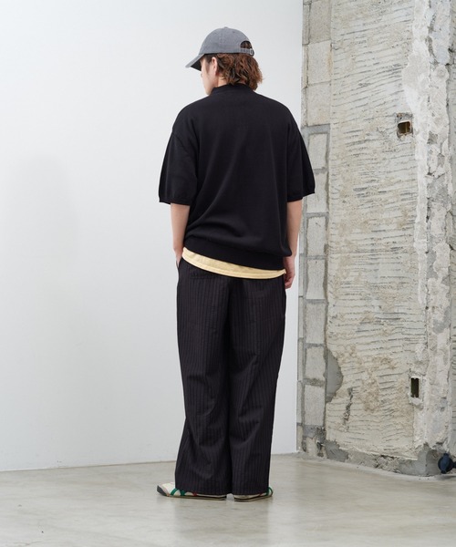 WHIMSIC（ウィムジック）の「【UNISEX】ファインニットショートスリーブポロシャツ（ポロシャツ・メンズ・ホワイト/ブラック/ミント/オレンジ・FREE）」の19枚目の写真