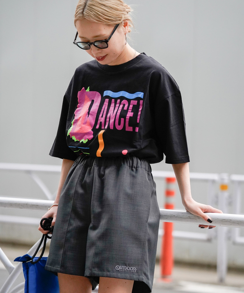OUTDOOR PRODUCTS（アウトドアプロダクツ）の「DANCE LOGO TEE（Tシャツ/カットソー・レディース・ホワイト/ブラック・FREE）」の3枚目の写真