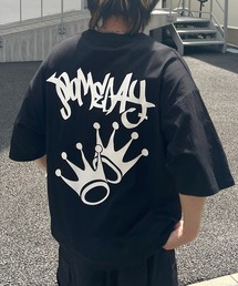 8ボール / ダイス / クラウン バックプリント ワンポイント ビッグシルエットTシャツ カットソー ユニセックス