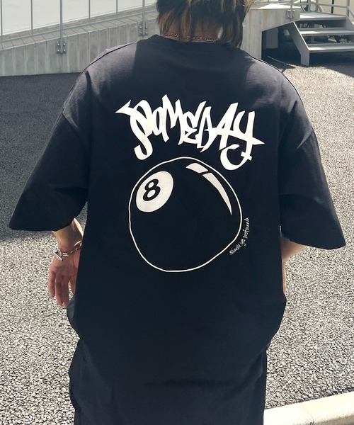 ILL'S(イルズ)の「8ボール / ダイス / クラウン バックプリント ワンポイント ビッグシルエットTシャツ カットソー ユニセックス(Tシャツ/カットソー・メンズ・ホワイト系その他2/ブラック系その他2/ブラック系その他/ホワイト系その他/ブラック/ホワイト・M/L)」の19枚目の写真