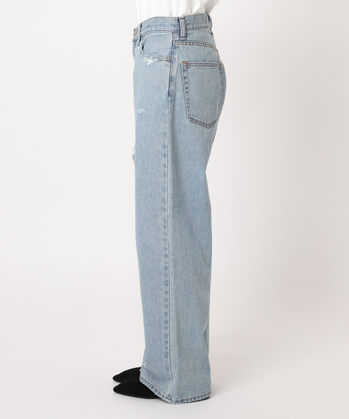 FRAMeWORK（フレームワーク）の「DENIM DELIGHT デニムワイドジーンズ ダメージ（デニムパンツ・レディース・ブルー・SMALL/MEDIUM）」の22枚目の写真