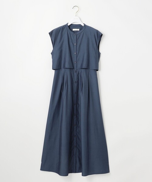 ANY SIS（エニィスィス）の「【洗える】クロップドシャツ ワンピース（シャツワンピース・レディース・ダルブルー系/スカイブルー系1・3/2/1）」の8枚目の写真