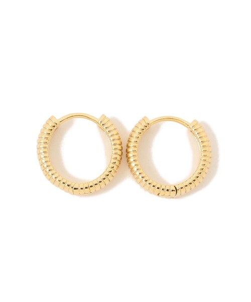 セール】Ray BEAMS / ナカオレ スジ フープ ピアス（ピアス（両耳用