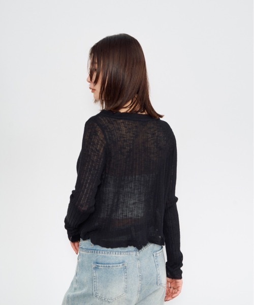 DRWCYS(ドロシーズ)の「フリルシアーカーデ(カーディガン/ボレロ・レディース・ブラック/アイボリー・FREE)」の11枚目の写真