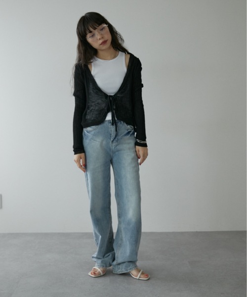 DRWCYS(ドロシーズ)の「フリルシアーカーデ(カーディガン/ボレロ・レディース・ブラック/アイボリー・FREE)」の18枚目の写真