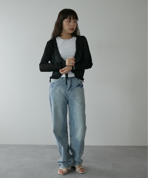 DRWCYS(ドロシーズ)の「フリルシアーカーデ(カーディガン/ボレロ・レディース・ブラック/アイボリー・FREE)」の16枚目の写真