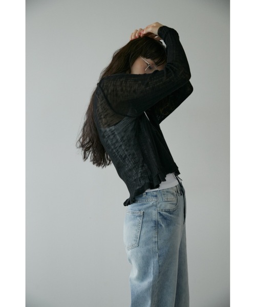 DRWCYS(ドロシーズ)の「フリルシアーカーデ(カーディガン/ボレロ・レディース・ブラック/アイボリー・FREE)」の15枚目の写真