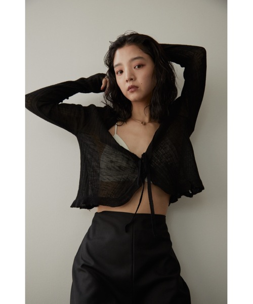 DRWCYS(ドロシーズ)の「フリルシアーカーデ(カーディガン/ボレロ・レディース・ブラック/アイボリー・FREE)」の21枚目の写真
