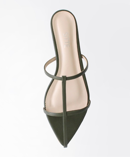 【SITTE】ポインテッドTストラップミュールサンダル