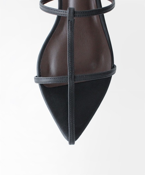 【SITTE】ポインテッドTストラップミュールサンダル