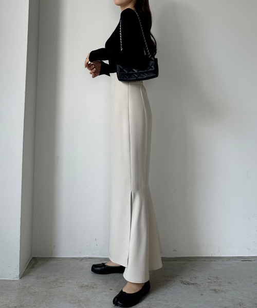 セール】厚手ボートネック長袖リブニット（ニット/セーター）｜Louere